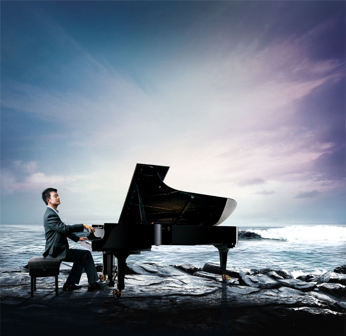 弹钢琴 唯美意境图片